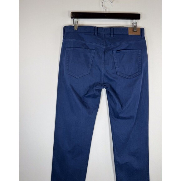 Peter Millar Mens Pants Blue Chino Straight Crown Performance Stretch Golf 33x27 - Picture 7 of 11